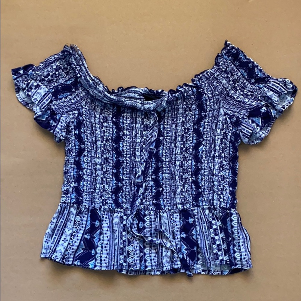 Boho off the shoulder crop top